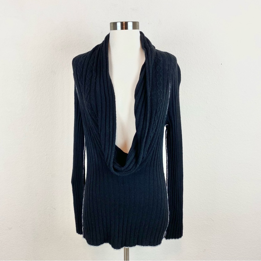 Banana Republic Black Low Neck Knit Sweater